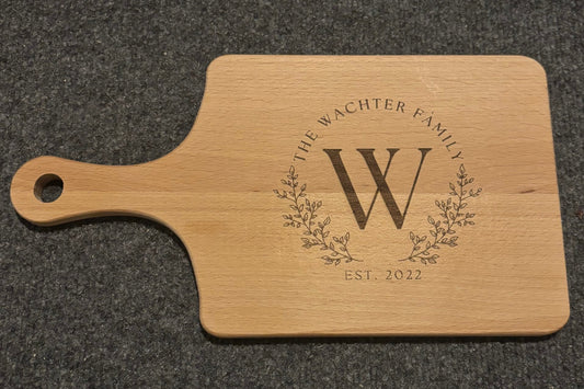 Cutting Board with Handle - Beech Wood 7x13inch