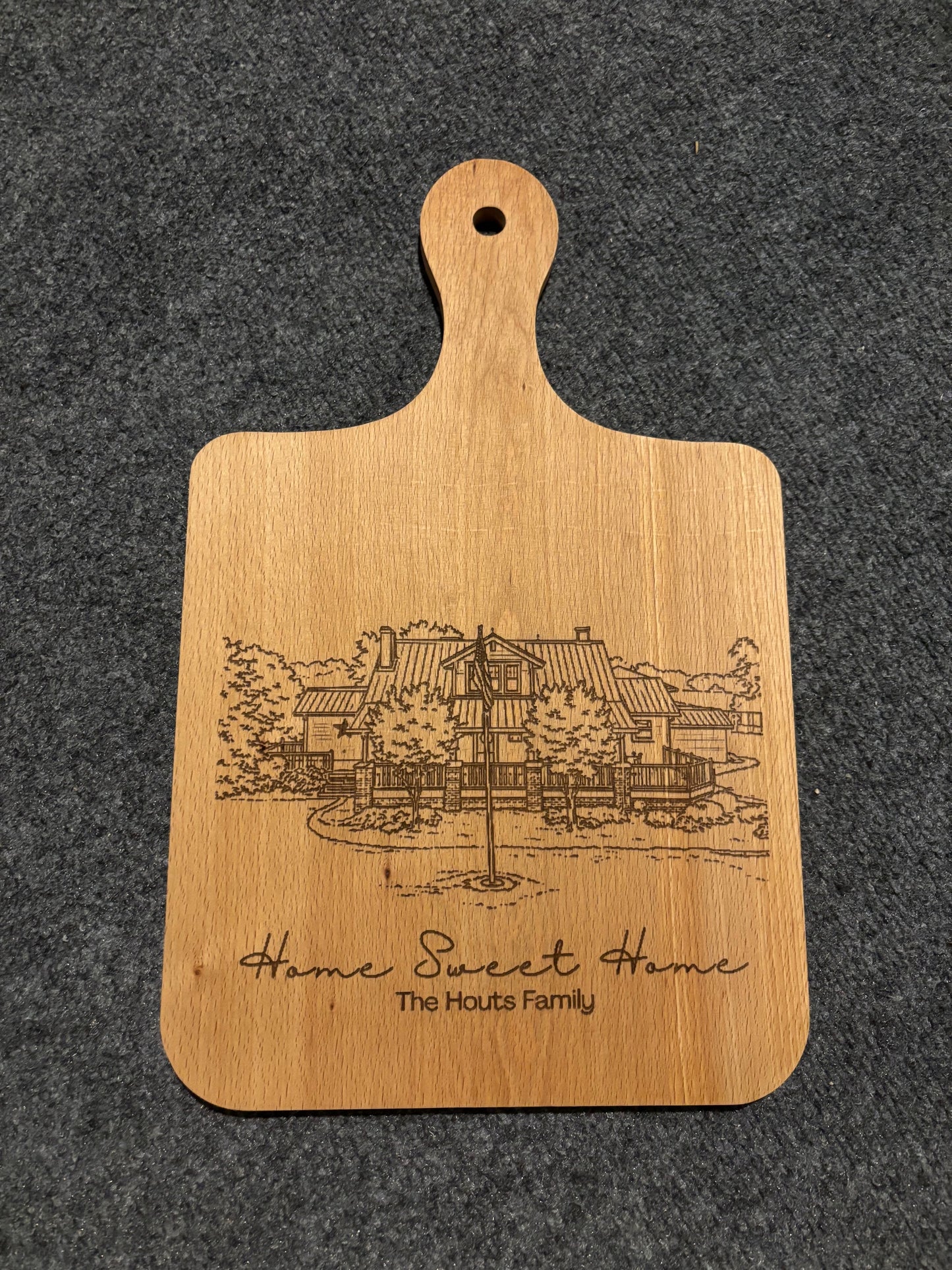 Cutting Board with Handle - Beech Wood 7x13inch
